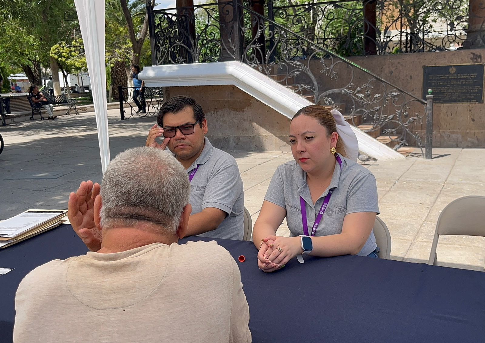 Instala Tribunal Electoral del Estado de Durango modulo itinerante en la plaza de Gómez Palacio